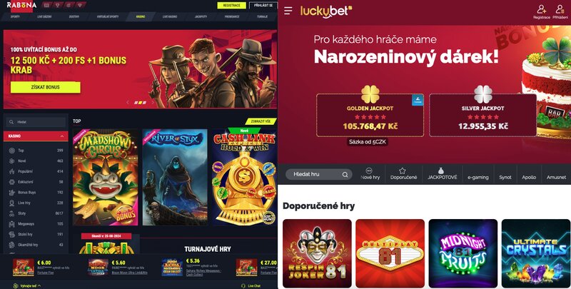 Důvody, proč je casino Rabona lepší než casino LuckyBet