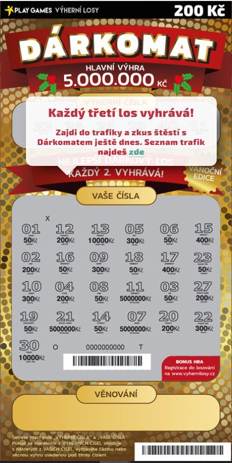 Setřený los Dárkomat