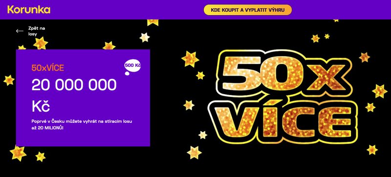 Stírací los Stiraci 50x více