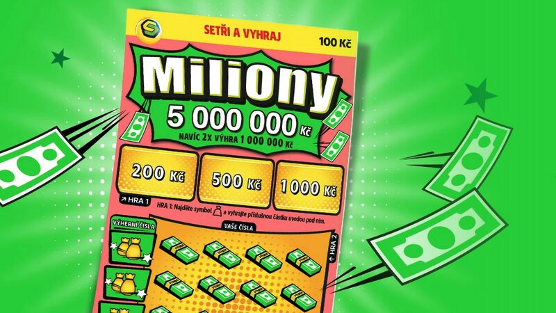 Stírací los Miliony 100 od společnosti Sazka
