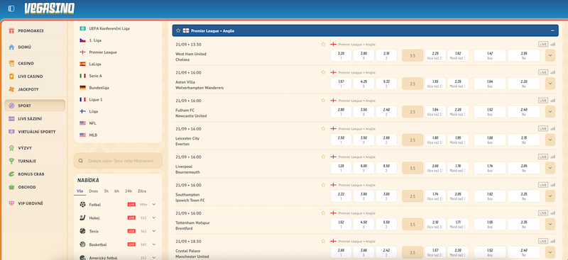 Casa de apuestas Vegasino