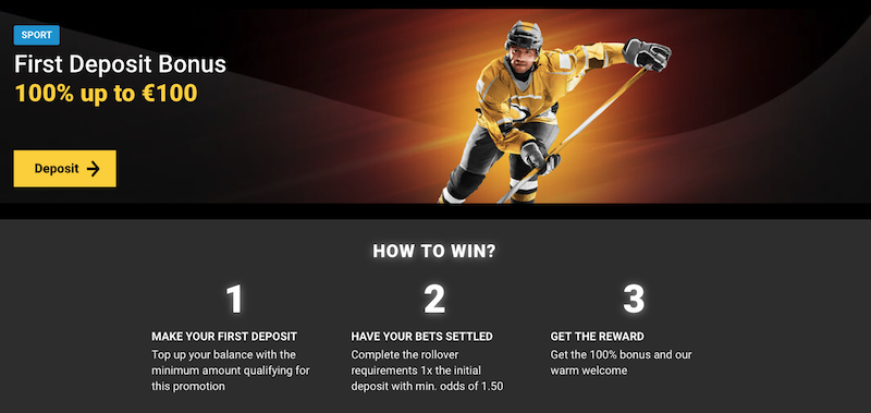 €100 first deposit bonus at the ZetCasino sportsbook