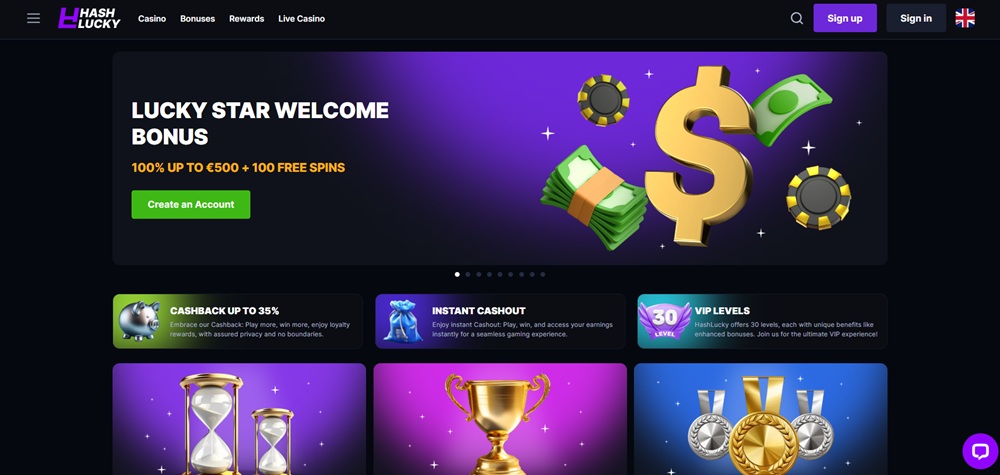 hashlucky casino uvodni