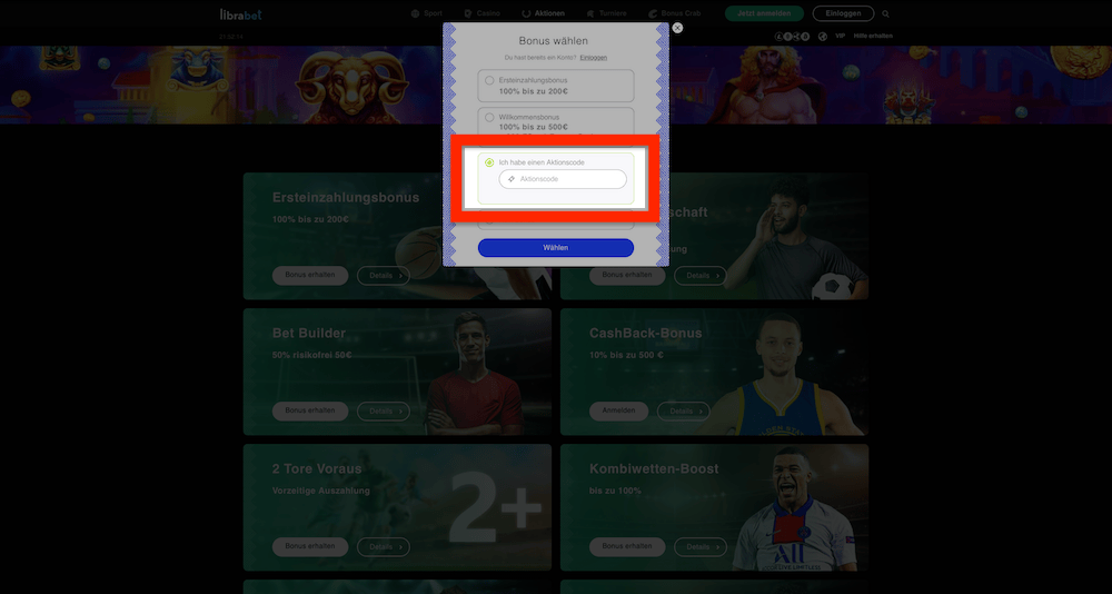 18401 Librabet Promo Code