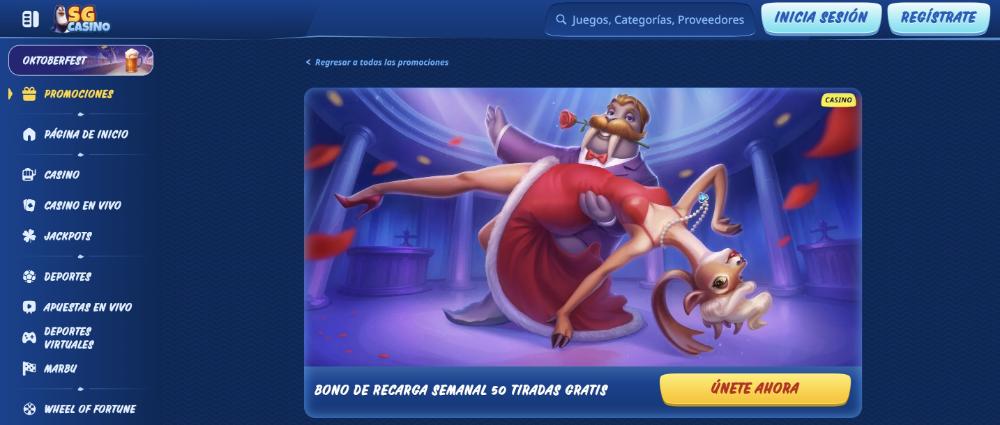 SG casino giros gratis