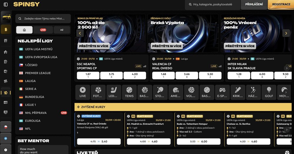 Spinsy sázková kancelář