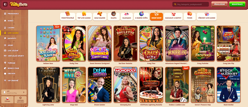 BillyBets Game Shows