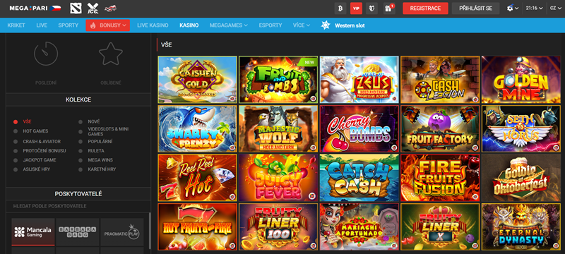 Megapari Hry od Mancala Gaming