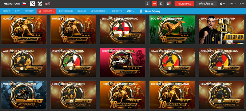 Megapari Sázení na virtuální sport