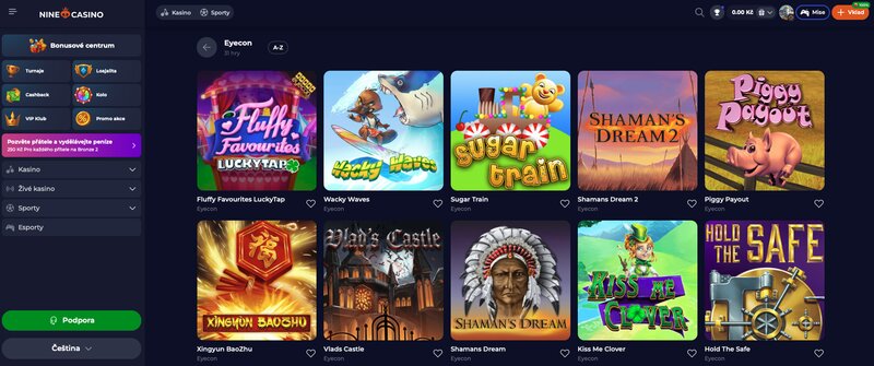Hry od Eyecon v casinu NineCasino