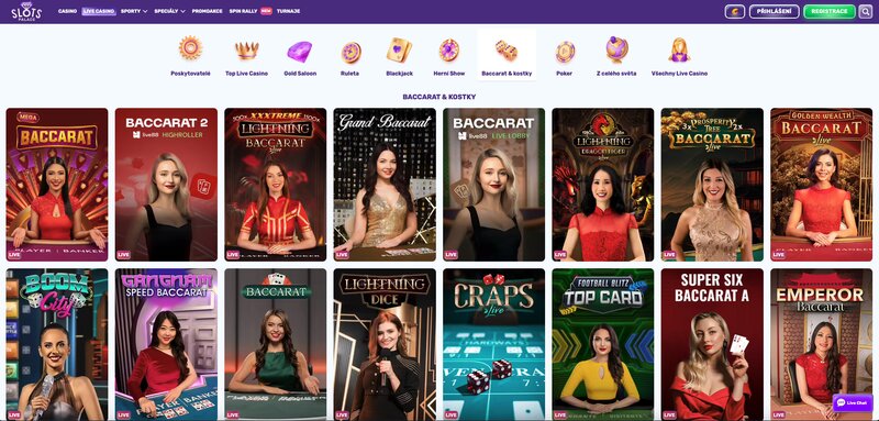 Baccarat v casinu SlotsPalace