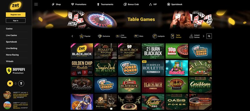 Ruleta v casinu ZetCasino
