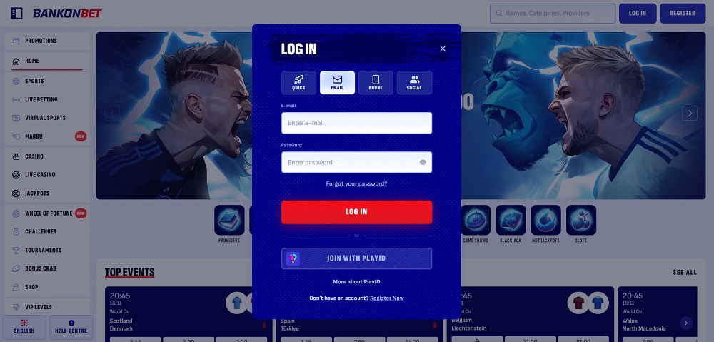 bankonbet login preview