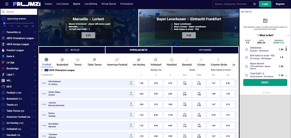 Frumzi sportsbook