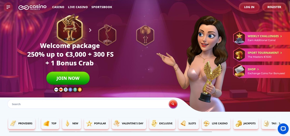 Casino Infinity aplikace úvod en