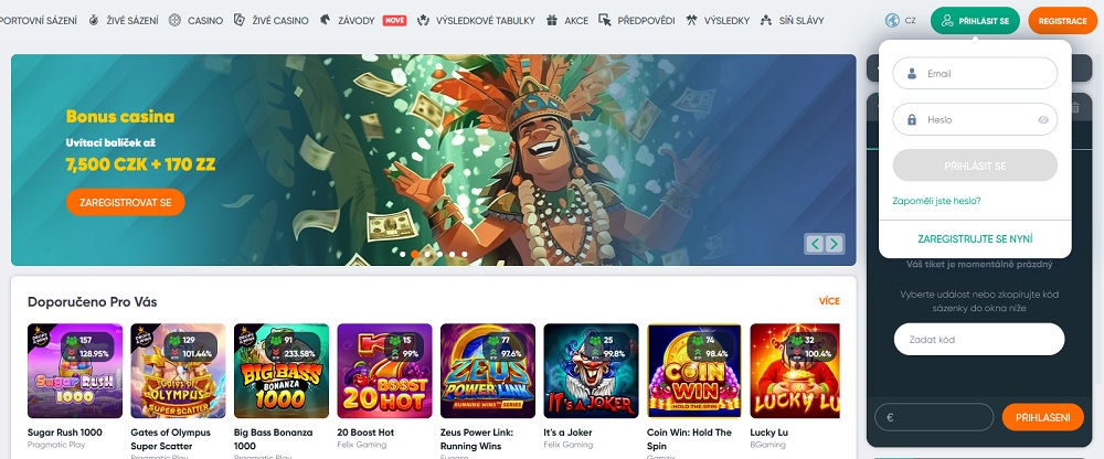 Vista previa del formulario de inicio de sesión de la plataforma Ivibet con un bono de bienvenida para el casino en línea