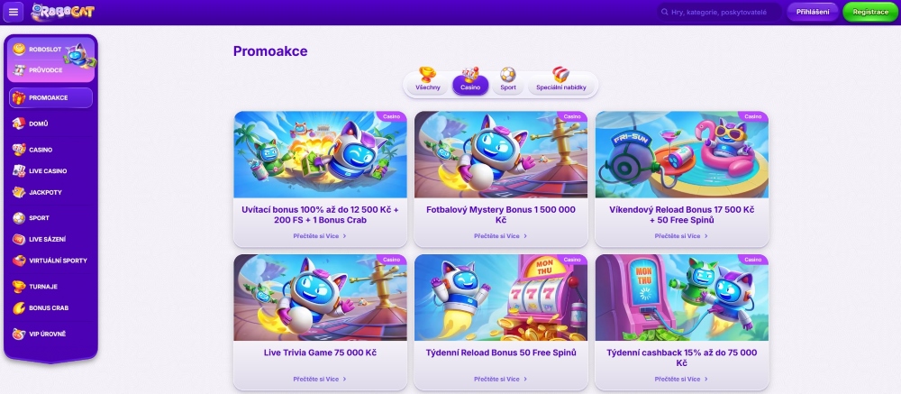 Ejemplo de bonos que incluyen giros gratis en el casino en línea Robocat