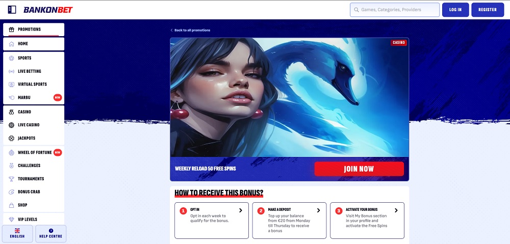 Bankonbet free spins preview