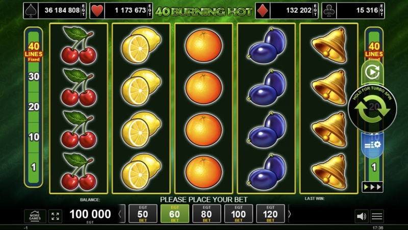 40 Burning Hot úvodní