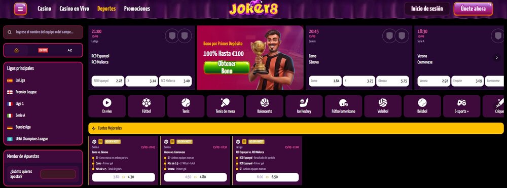 Joker8 casa de apuestas