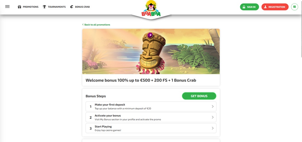 BoaBoa free spins