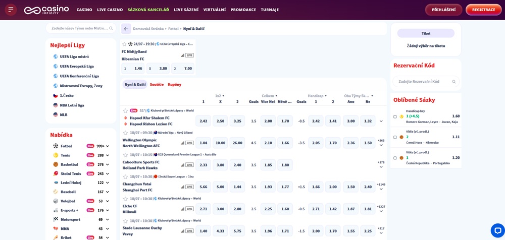 Casino Infinity sportsbook