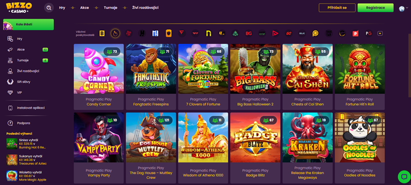 Bizzo Casino Hry od Pragmatic Play