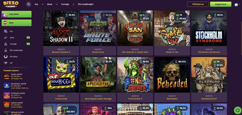 Hry od Nolimit City v casinu Bizzo Casino