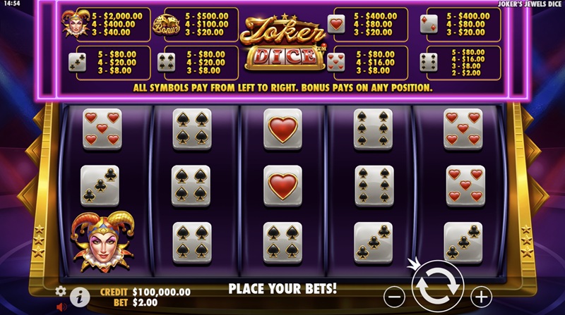 Joker's Jewels Dice