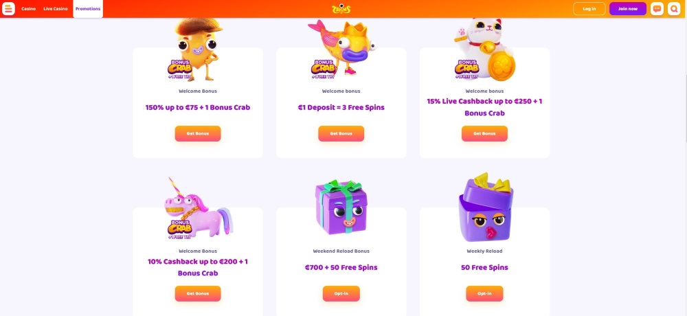 7Signs casino offers several promotions in which you can earn free spins
