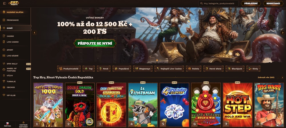 FatPirate casino homepage