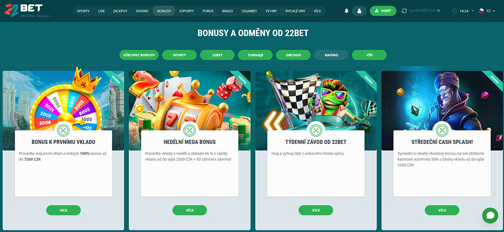 Nabídne casino 22BET v roce 2025 no deposit bonus?