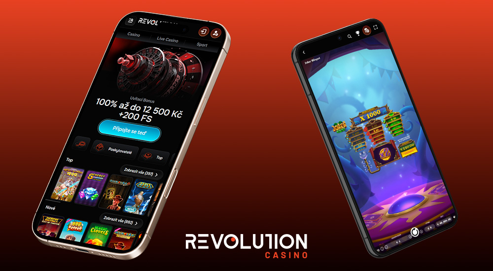 Preview of the responsive interface at the Revolution Casino online casino and sportsbook