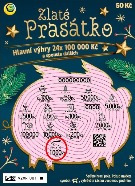 Stirací los Zlaté prasátko