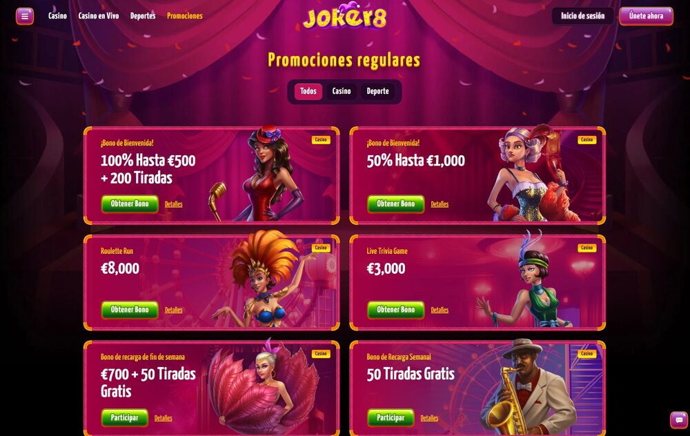 Joker8 bonos