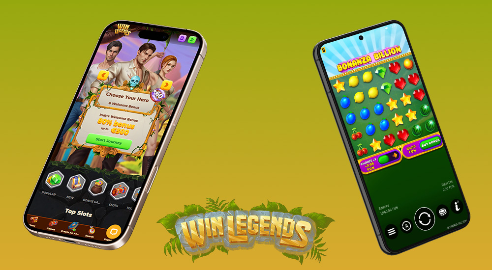 Vorschau der mobilen Oberfläche im Online Casino WinLegends