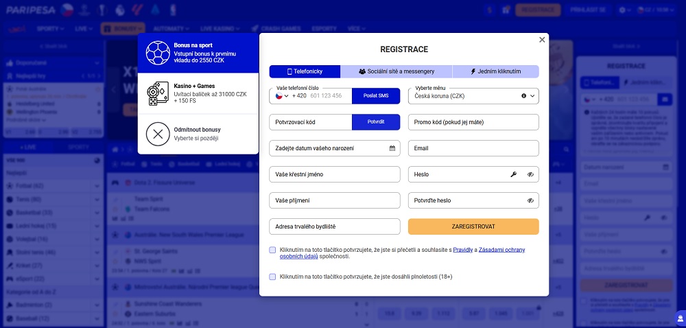 Vista previa del registro de PariPesa
