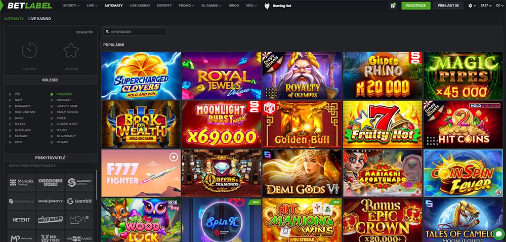 BetLabel slots [Overview of TOP slots]