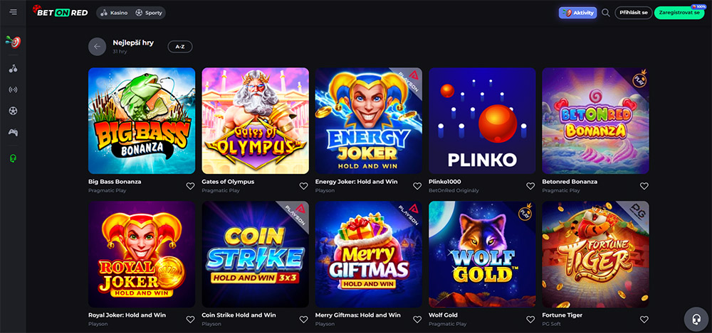 BetOnRed – nejlepší hry začátkem roku 2025