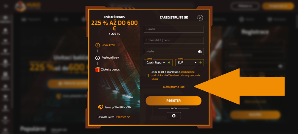 Hugo Casino promo kod