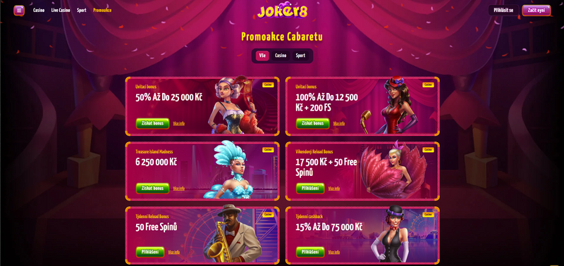 Joker8 bonusy