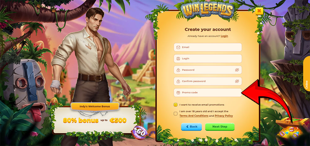 WinLegends promo code