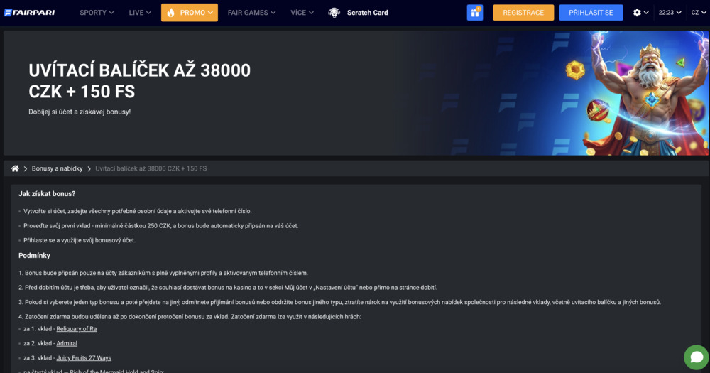 FairPari free spiny náhled