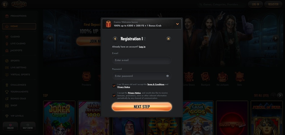 Gransino registration