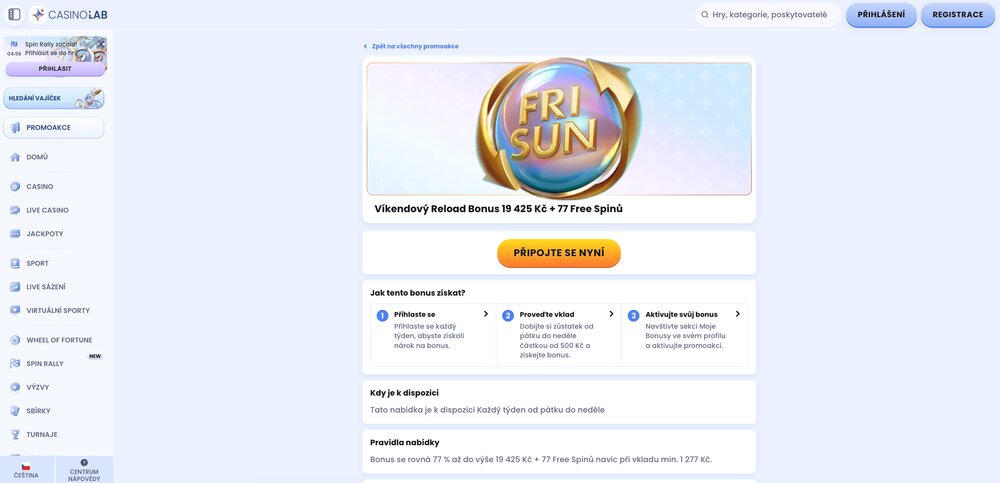 casinolab víkendový reload