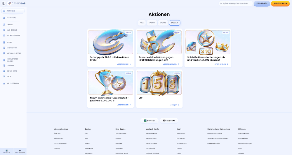 39834 CasinoLab No Deposit Bonus