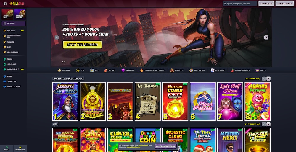 AllySpin Casino Vorschau