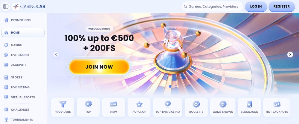 CasinoLab welcome bonus