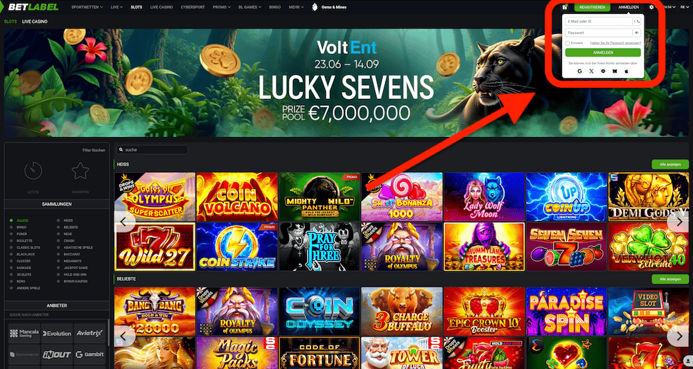 86936 BetLabel Login