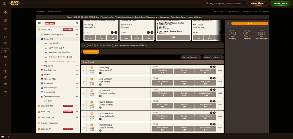 FatPirate sázková kancelář